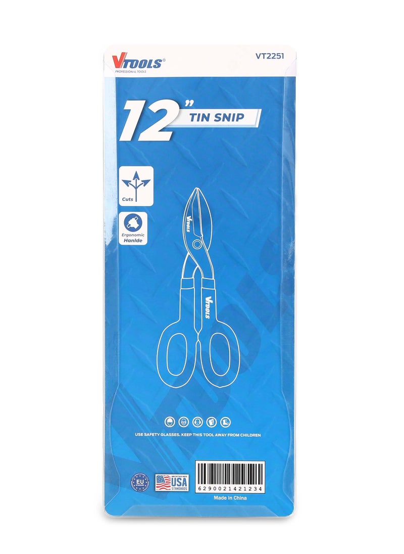 VTOOLS 12 Inch All Purpose Heavy Duty Tin Snips  - Image 4