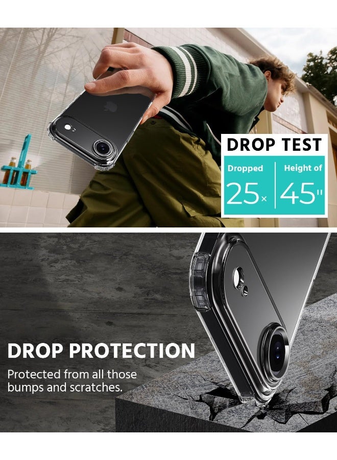 جراب متوافق مع iPhone 17 Air، جراب TPU شفاف مرن رفيع للغاية، مقاوم للخدش من المطاط الجل الناعم والسيليكون لهاتف iPhone 17 Air مقاس 6.5 بوصة، شفاف - Image 5