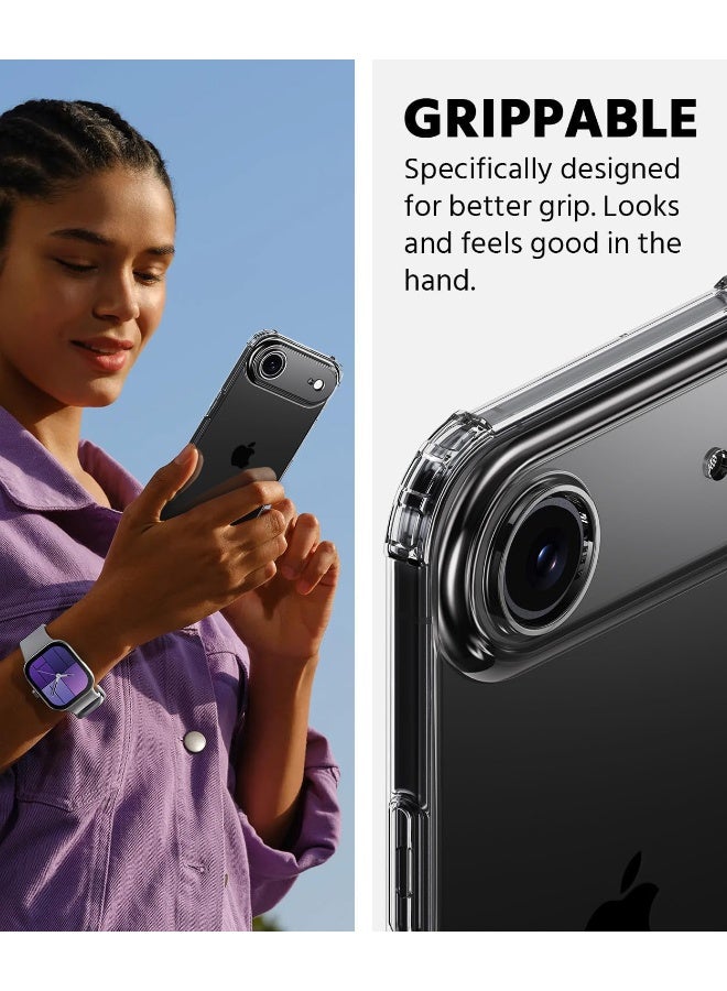 جراب متوافق مع iPhone 17 Air، جراب TPU شفاف مرن رفيع للغاية، مقاوم للخدش من المطاط الجل الناعم والسيليكون لهاتف iPhone 17 Air مقاس 6.5 بوصة، شفاف - Image 4