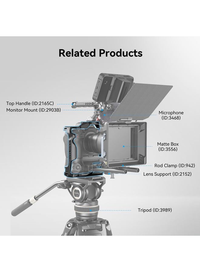 SMALLRIG Cage for Nikon Z 8 with MB-N12 Battery Grip, Supporting Quick Switch Between Horizontal and Vertical Shooting, with Quick Release Plate for Arca Tripods and Gimbals for DJI Series - 3982 - Image 2