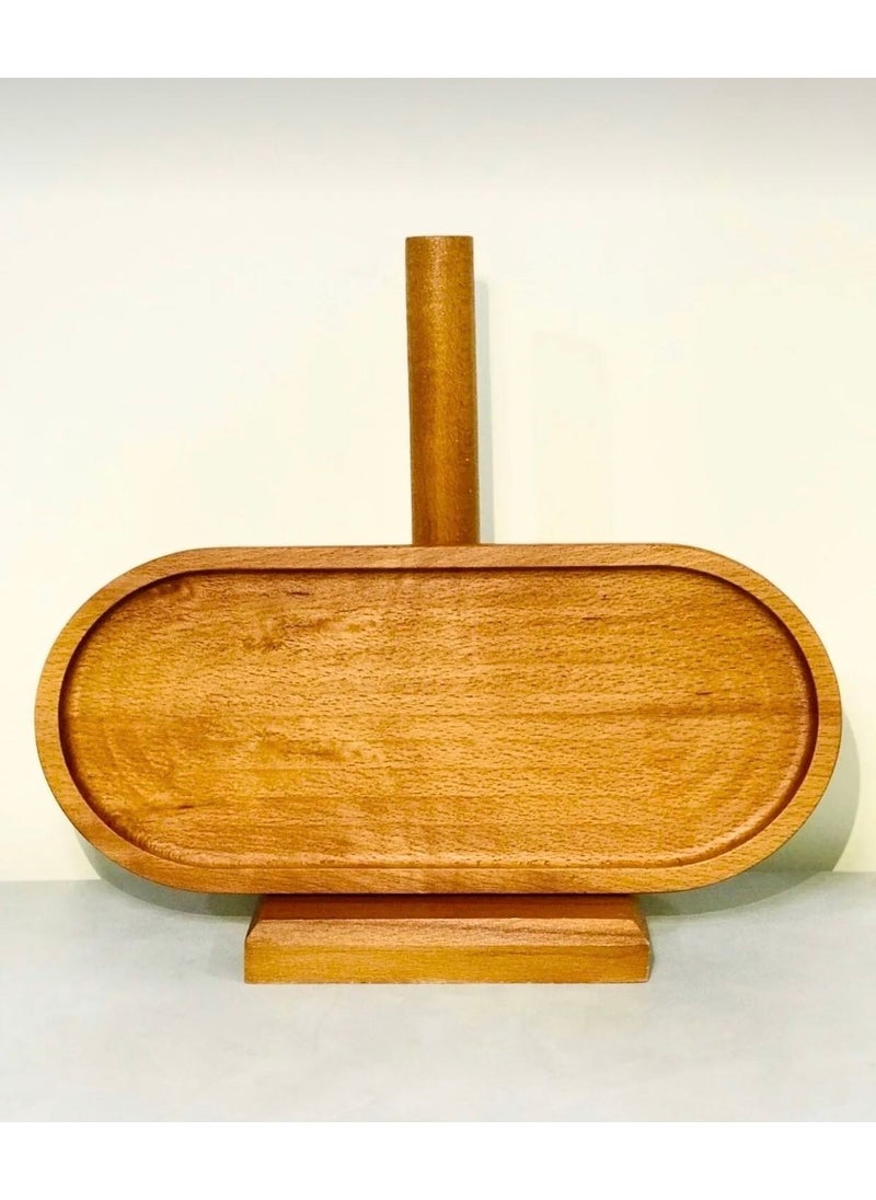 Elite Home Studio Single Wooden Serving Bowl Breakfast & Coffee & Snack and Fruit Presentation Plate  - Image 3