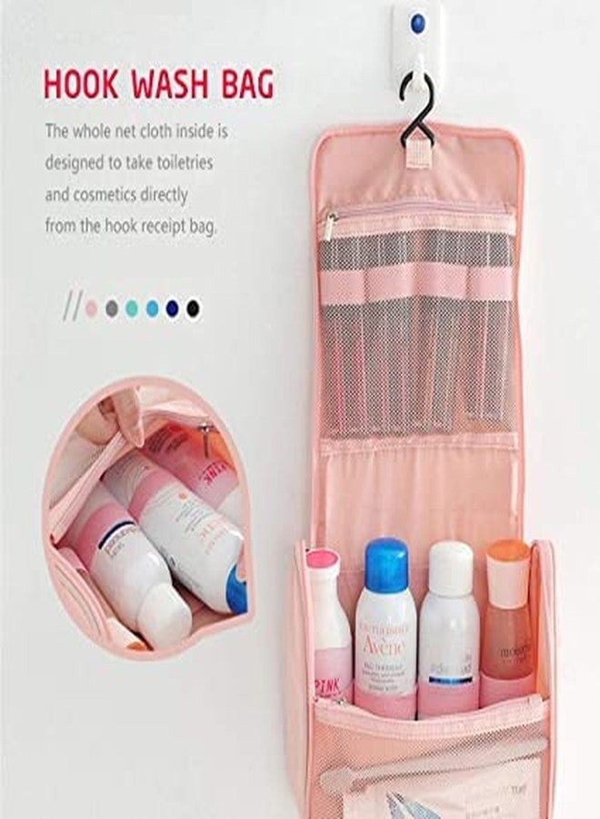 Flywind Hanging Toiletry Bag,Cosmetic Travel Bag with Hook & Elastic Band Compact Multifunction Cosmetic Organizer Beauty Pouch Makeup Vanity Box (Green) - Image 5