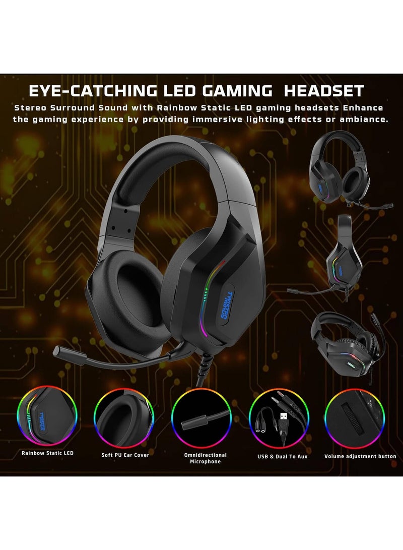 Twisted Minds TM-HORIZON-X 4-in-1 Gaming Combo, 87 Keys Wired Mechanical Keyboard, Adjustable DPI Mouse, 50mm Driver Steady-Light Headset, Rubber + Fabric Material Mouse Pad, Black | TM-HORIZON-X - Image 5