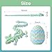 SYEFKJSA 3D Printed Dragon Eggs with Dragon Inside 12InchArticulated Fidget 3D Printed Animals Interesting Decorative Gift Easter Basket Essentials Stuffers Silk Macaron - Image 4