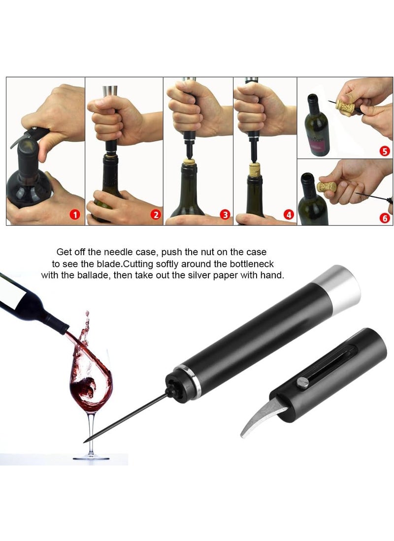 ISTARA Istara Air Pressure Wine Opener 2in1 Stainless Steel Vacuum Red Wine Bottle Opener Quick Corkscrew Bottle Opener Wine Stopper for Home Bar Party Gift  - Image 5