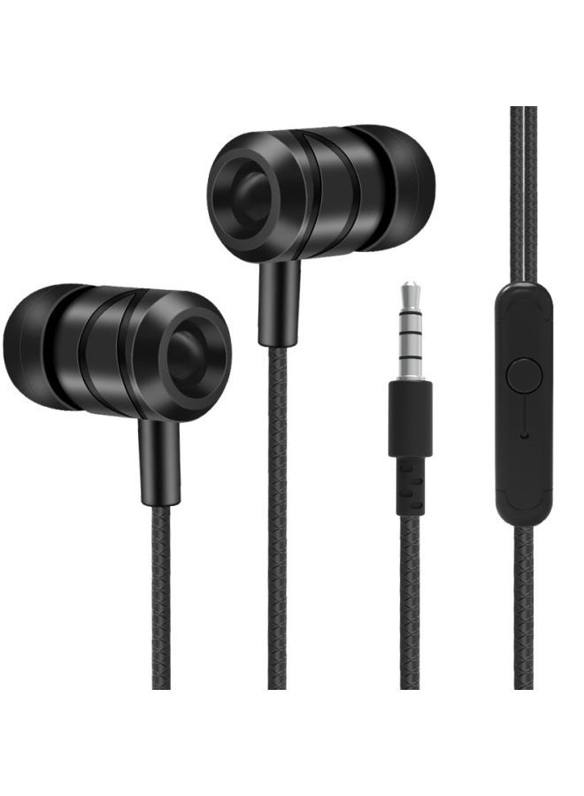 In-ear Headphones Wired E-sports Games Eat Chicken Computer Sports Karaoke Wire-controlled Headphones Manufacturers In Stock-Color:T6 Black-Bare Metal  - Image 3