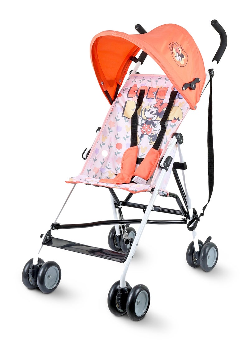 Nurtur Disney Minnie Mouse Lightweight Stroller – Compact Fold, Sun Canopy, Shoulder Strap, Airflow Design, Portable Buggy for Toddlers 6-36 Months, Easy Fold, - Multi - Image 1
