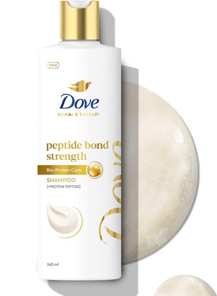 Dove Shampoo for dry and damaged hair – 340 ml | Enriched with peptide proteins - Image 1