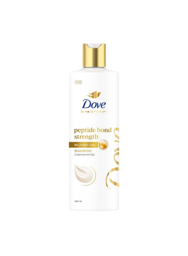 Dove Shampoo for dry and damaged hair – 340 ml | Enriched with peptide proteins - Image 2