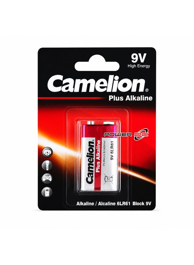 Camelion 9V Alkaline Battery, Long Lasting PP3 Battery for Smoke Detectors, Wireless Microphones, Test Equipment & Electronics - Image 1