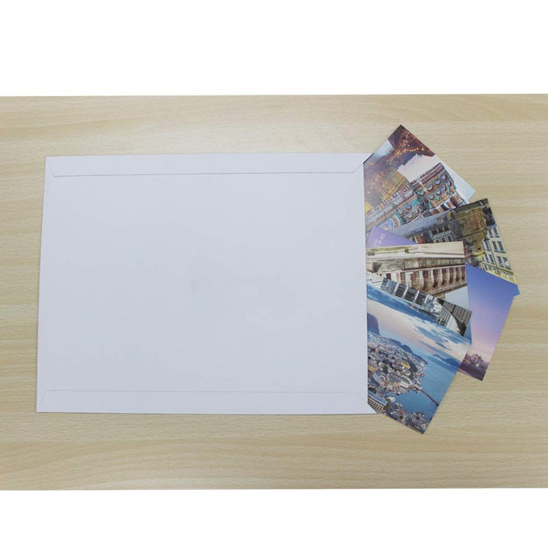 zmybcpack 50 Pack 9X12 inch Self Seal Photo Document Mailers Stay Flat White Cardboard Envelopes White Photography Mailersfor CD, Photos, Document - Image 5