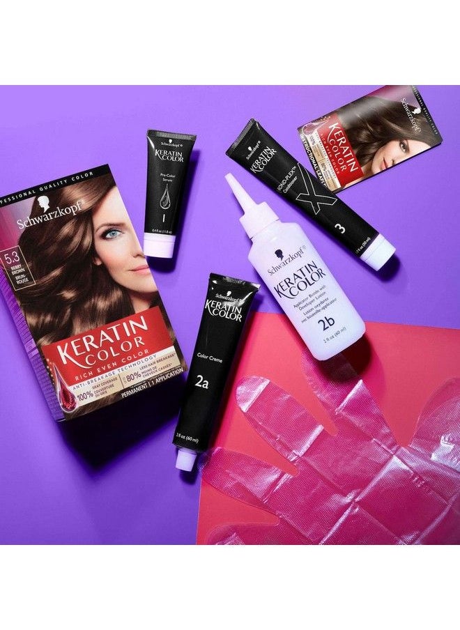 Schwarzkopf - Keratin Color Permanent Hair Color Cream 5.3 Berry Brown - Image 1