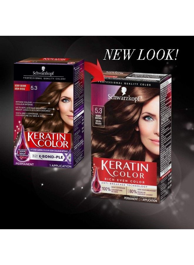 Schwarzkopf - Keratin Color Permanent Hair Color Cream 5.3 Berry Brown - Image 1