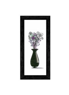 Indianara Indianara Set of 3 Abstract Flowers in Vases Framed Art Painting 0913BK without glass 6 X 13 102 X 13 6 X 13 INCH  - Image 4