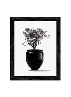 Indianara Indianara Set of 3 Abstract Flowers in Vases Framed Art Painting 0913BK without glass 6 X 13 102 X 13 6 X 13 INCH  - Image 5