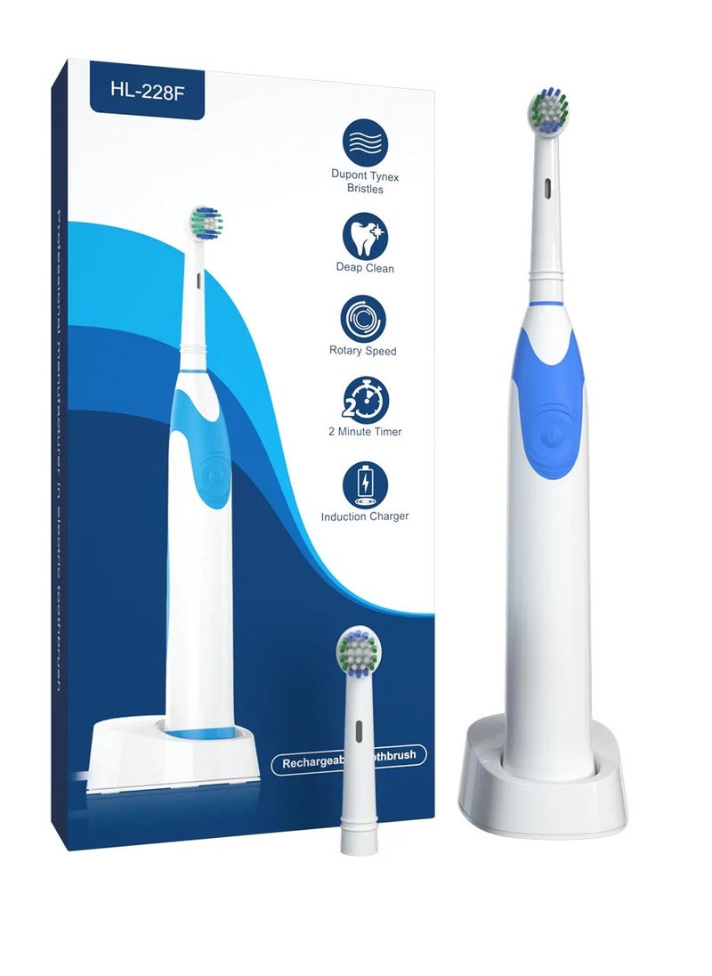 Spectrum - Rotating Adult Electric Toothbrush with 2 Brush Heads 3 Modes Rechargeable Toothbrush 30-Day Battery Life | IPX7 Waterproof, 1 USB Charger with Charger Block - Image 1