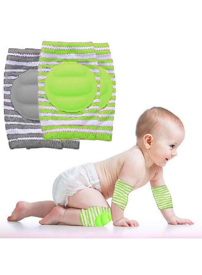 Baby Padded Knee Pads For Crawling Antislip Stretchable Elastic Cotton Soft Breathable Comfortable Kids Knee Cap Elbow Safety Protector