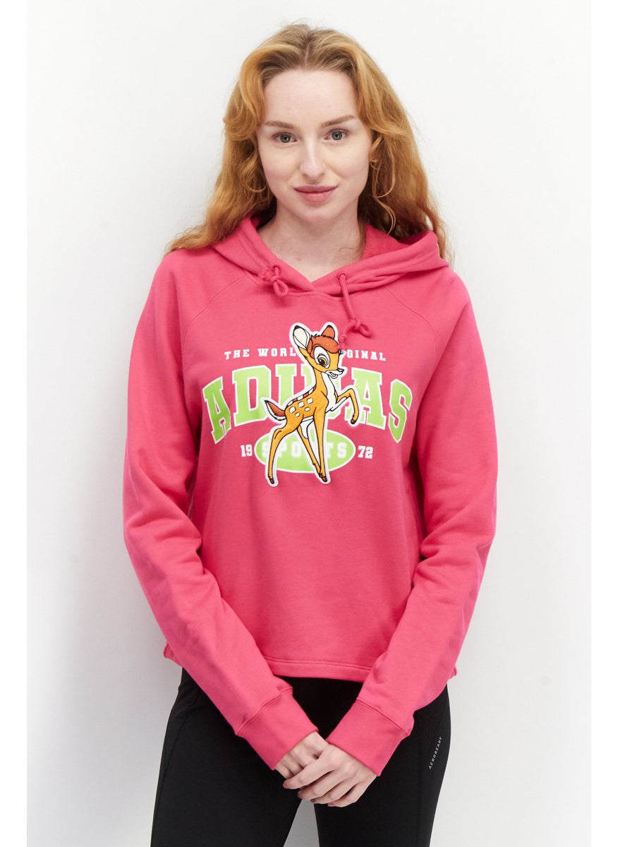 adidas Originals - Women  Sportswear Fit Long Sleeves Training Hoodie, Pink - Image 1