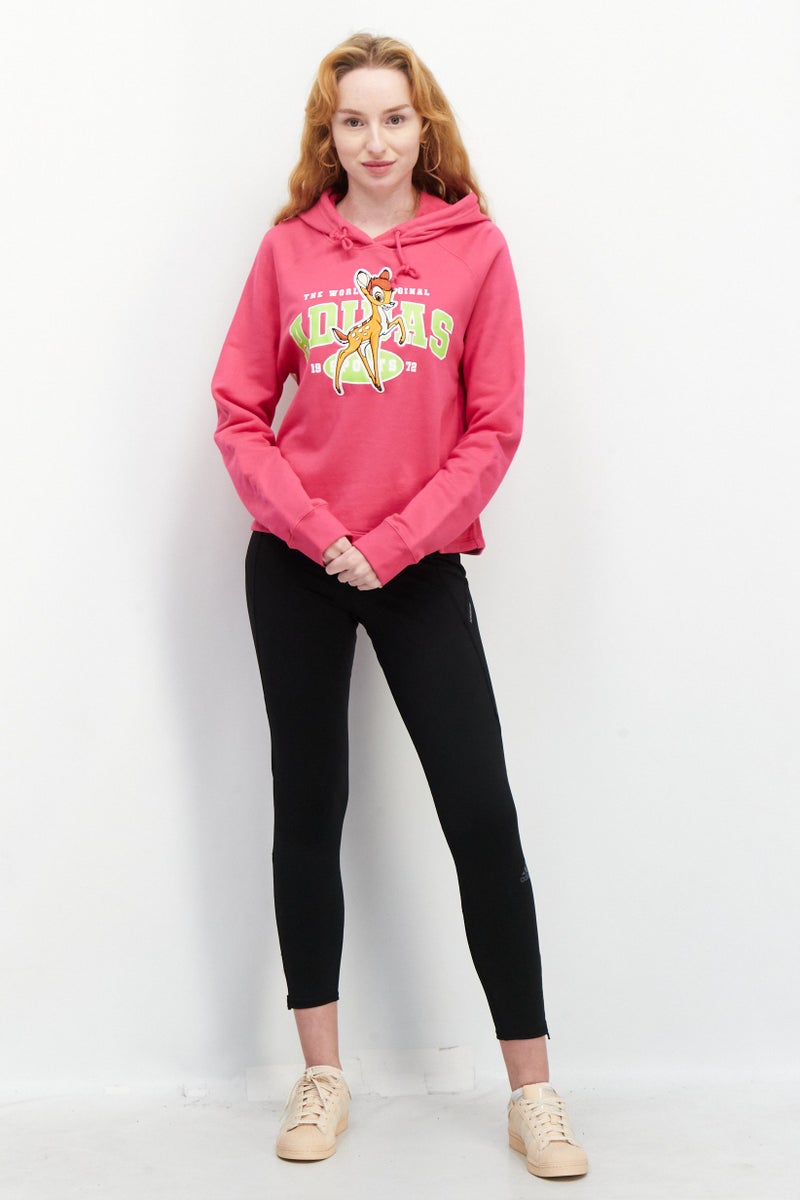 adidas Originals Women  Sportswear Fit Long Sleeves Training Hoodie, Pink - Image 4