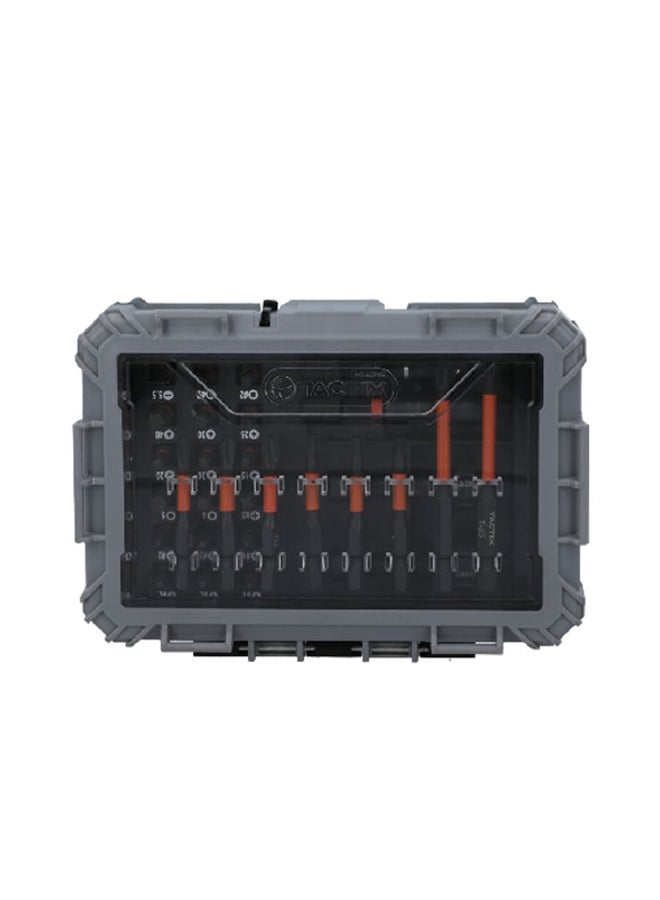 Tactix 36-Piece Heavy Duty Break-Resistant Impact Bit Set with Storage Case Black and Orange 455836P  - Image 1