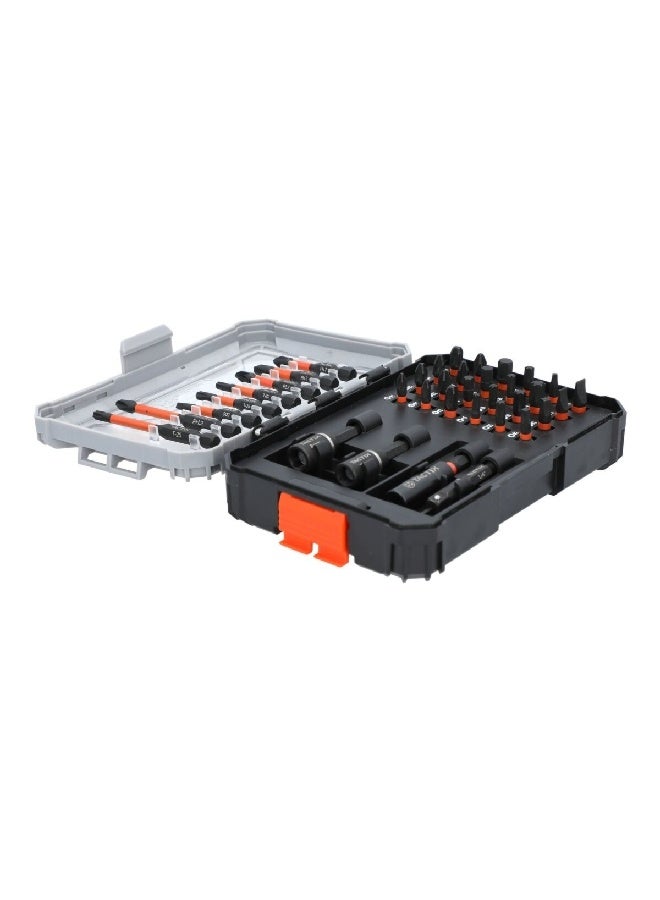 Tactix 36-Piece Heavy Duty Break-Resistant Impact Bit Set with Storage Case Black and Orange 455836P - Image 3