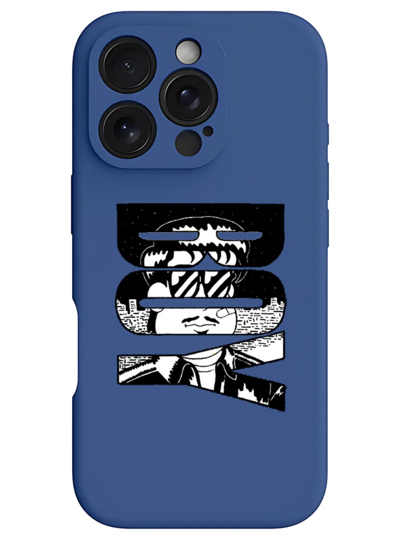 Theodor iPhone 16 Pro Max Blue Protective Slim Fit Case Liquid Silicone Cover with Full Body Protection Anti-Scratch Shockproof Case For iPhone - Boy - Image 1