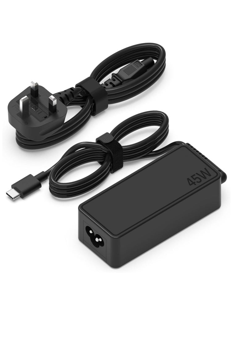 ماركة غير محددة 45 واط USB C Chromebook شحن سريع كابل إمداد الطاقة محول متوافق على نطاق واسع مع الأجهزة المتعددة مع واجهة Type-c  - Image 1