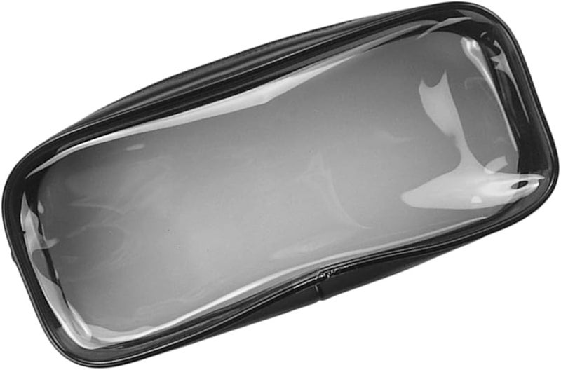 Black PVC Clear Window Pencil Case Waterproof Planner for School Office Supplies - Image 4