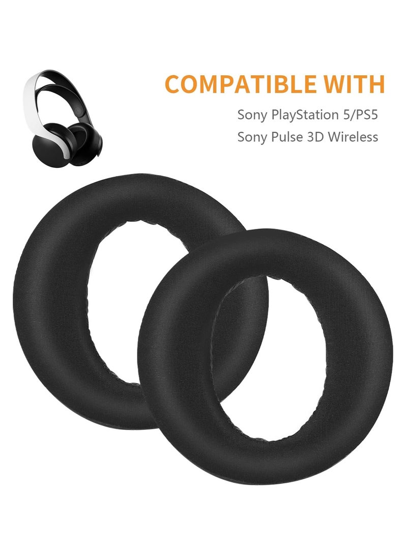 PS5 Headset Earpads Cooling Gel Pulse 3D Wireless Ear Pads Cushions Replacement for Sony Playstation 5/PS5/Pulse 3D Wireless Gaming Headset, Soft and Comfortable Ear Cups Accessories (Black)Suitable - Image 3