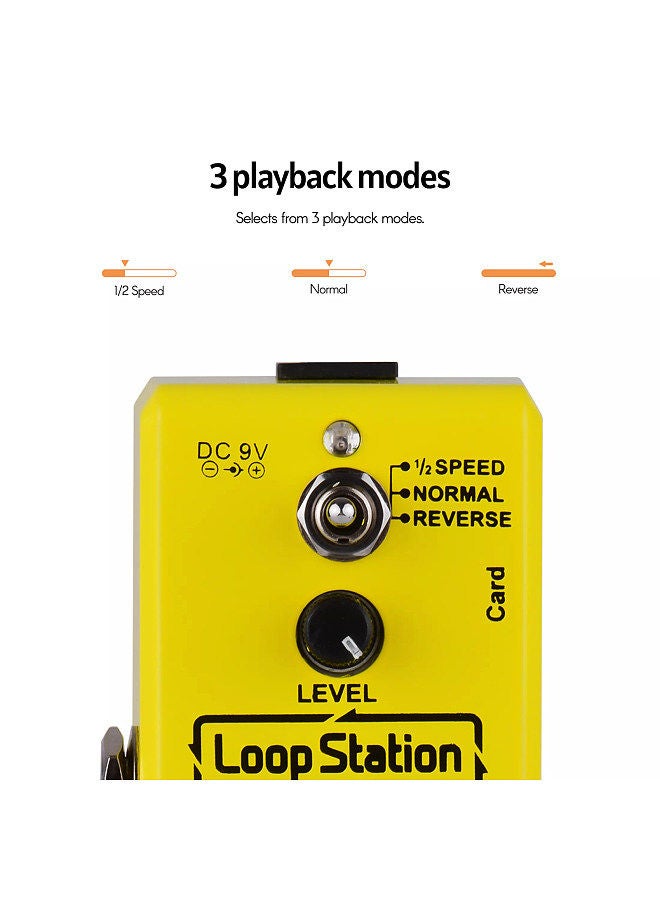 Generic Loop Station Mini Guitar Looper Effect Pedal 10 Minutes Recording Time 3 Working Modes True Bypass Full Metal Shell with 1GB Memory Card  - Image 2