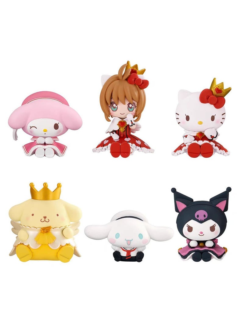 General Sanrio Figure Crouching Kuro Mimi Pompompurin Little Cherry and Hello Kitty Adorable KT Decorative Figurines  - Image 1