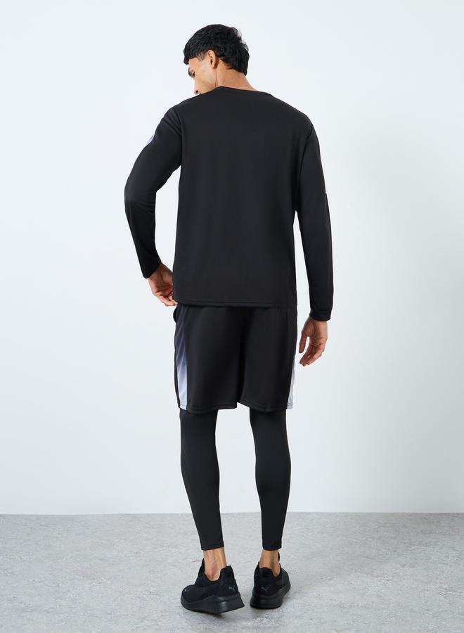 ستايلي اكتيف طقم ستايلي  قطع - تي شيرت بطبعة عاكسة وشورت وبنطلون رياضي - Image 5