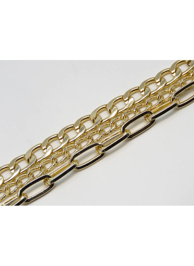 FLUFFY - Chains tangled Bracelet Of Fluffy Women's Accessories-Gold - Image 1