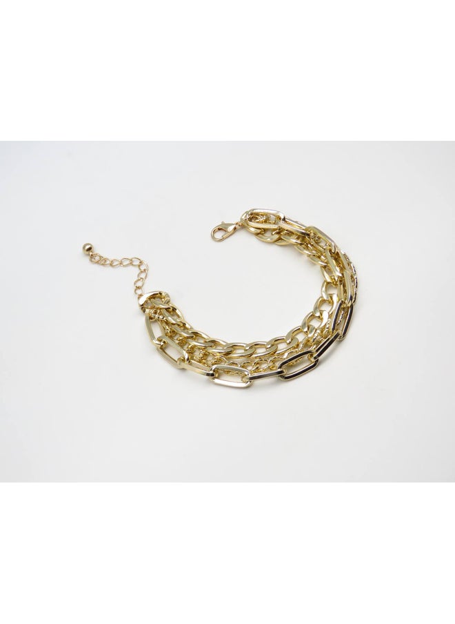 FLUFFY - Chains tangled Bracelet Of Fluffy Women's Accessories-Gold - Image 1