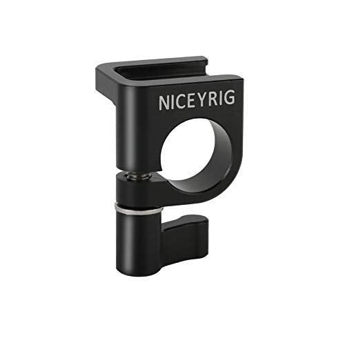 NICEYRIG محول مشبك قضيب مفرد 15 مم من NICEYRIG إلى حذاء بارد، كتلة سكة كاميرا DSLR لتركيب الشاشة، ضوء LED، ميكروفون - 426 - Image 1