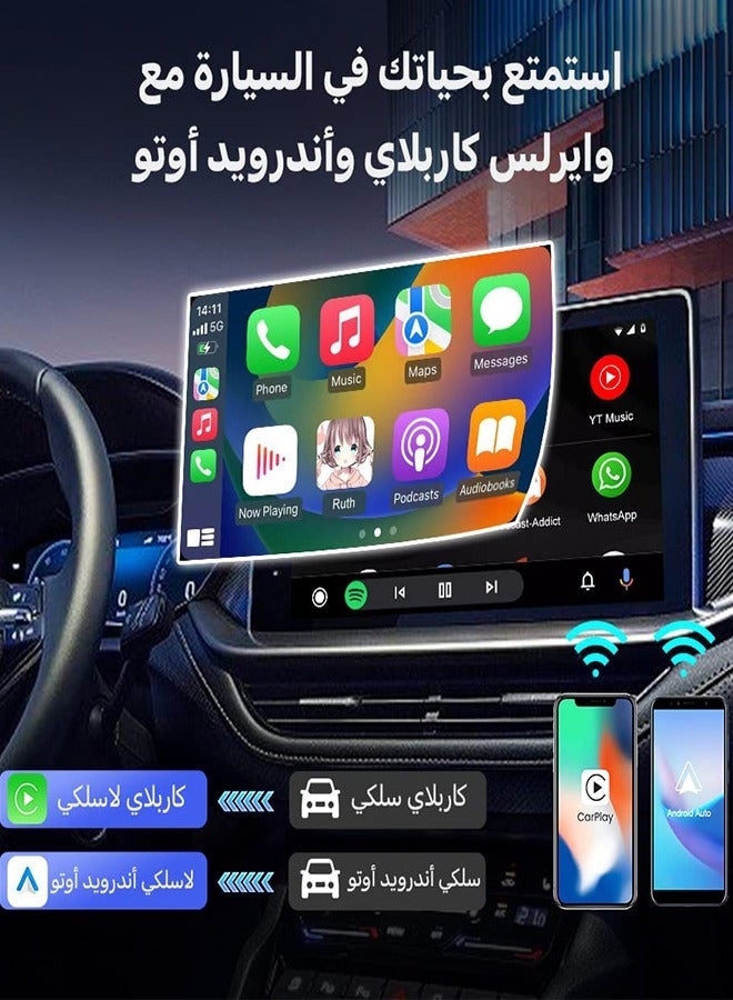 كار لينكيت CarlinKit 5.0 سلكي إلى صندوق تلقائي أندرويد لاسلكي محول CarPlay سيارة ذكية Ai Box واي فاي بلوتوث توصيل تلقائي التوصيل والتشغيل - Image 4