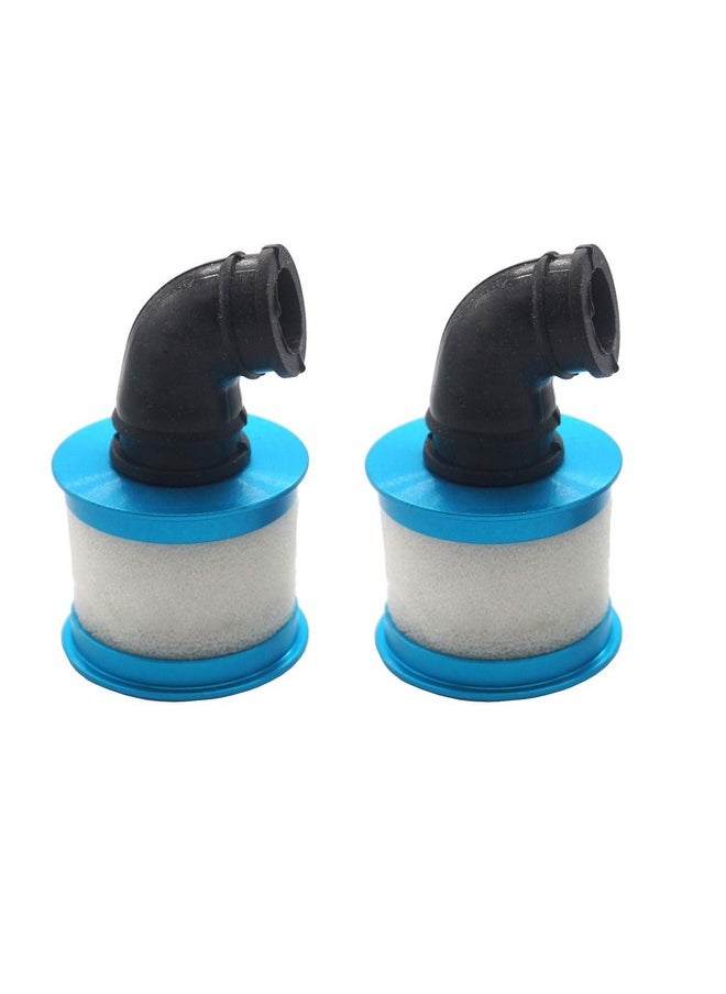 Vgoohobby - 2Pcs Rc Air Filter Aluminum Capped Cover With Element Sponge Engine Parts Compatible With Redcat Traxxas Hsp Himoto 1/10 Rc Nitro Monster Truck Buggy Car - Image 1