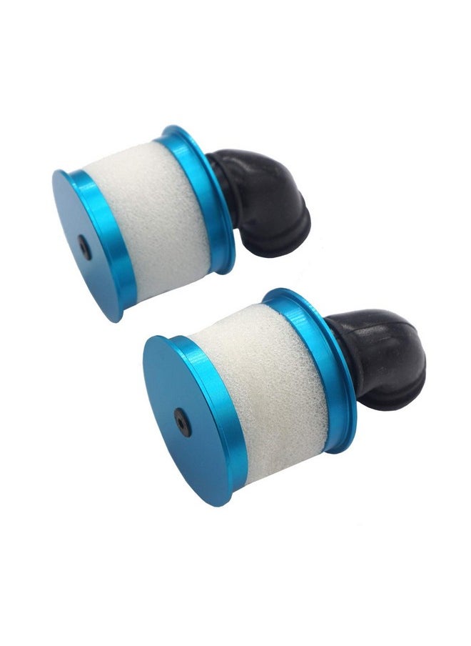 Vgoohobby - 2Pcs Rc Air Filter Aluminum Capped Cover With Element Sponge Engine Parts Compatible With Redcat Traxxas Hsp Himoto 1/10 Rc Nitro Monster Truck Buggy Car - Image 1