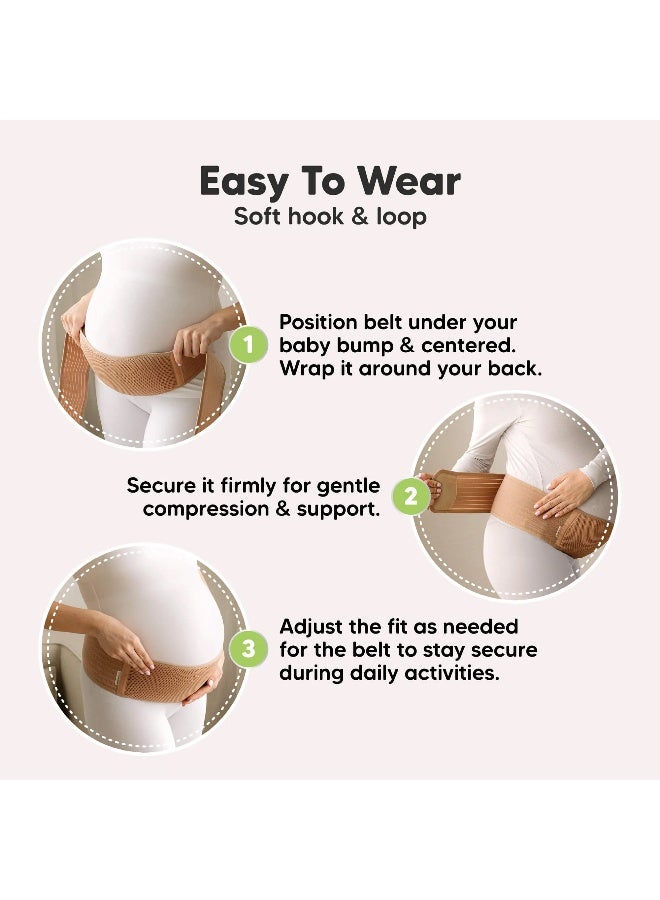 KeaBabies Ease Maternity Support Belt, Pregnancy Support Belt, Midnight Black - Image 5