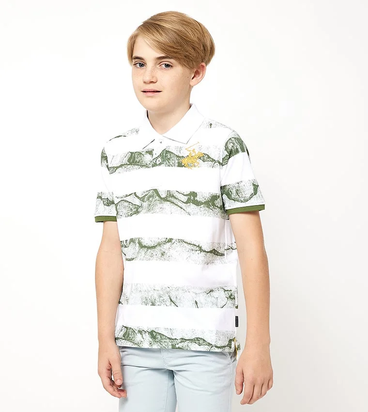 بيفرلي هيلز بولو كلوب تيشيرت بولو بأكمام قصيرة وشعار مطرز من بيفرلي هيلز بولو كلوب