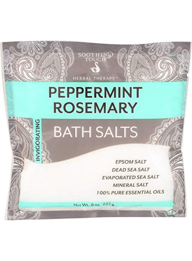 Soothing Touch Bath Salts Pouch Peppermint Rosemary 8 Ounce - Image 1