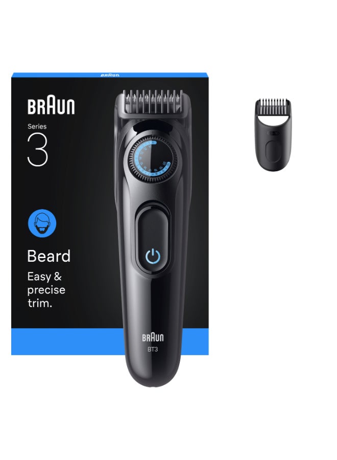 براون Braun Beard Trimmer Series 3, +2 Styling Tool, 20 Lengths, BT3500 Black - Image 1