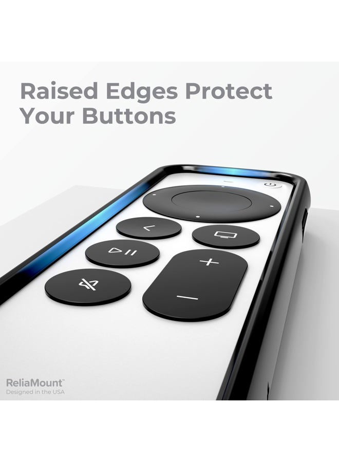 ReliaMount Case for Apple TV Remotes – Premium Drop Protection and Comfortable to Hold – Designed in USA (Premium Black with Soft Microfiber Lining) - Image 3