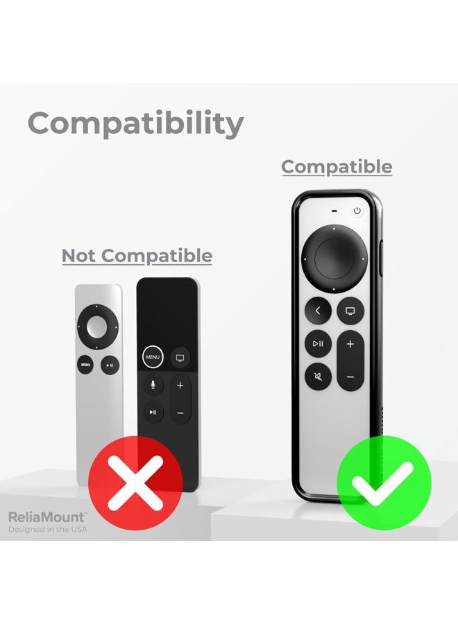 ReliaMount Case for Apple TV Remotes – Premium Drop Protection and Comfortable to Hold – Designed in USA (Premium Black with Soft Microfiber Lining) - Image 5
