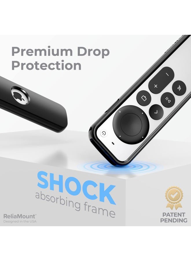 ReliaMount Case for Apple TV Remotes – Premium Drop Protection and Comfortable to Hold – Designed in USA (Premium Black with Soft Microfiber Lining) - Image 2