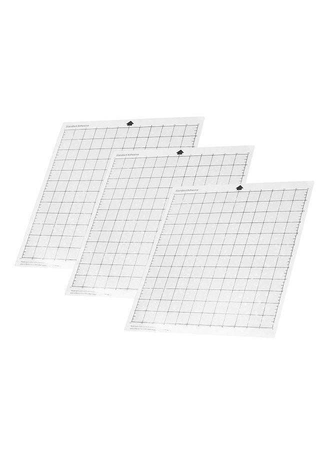 Bisofice - Cutting Machine Special Pad 12 Inch Measuring Grid Replacement Transparent PP Material Adhesive Mat With Clear Film Cover for Silhouette Cameo Plotter Machine 3PCS - Image 1