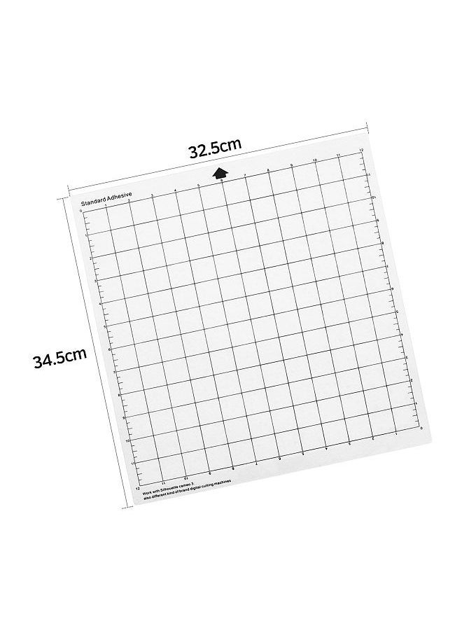 Bisofice - Cutting Machine Special Pad 12 Inch Measuring Grid Replacement Transparent PP Material Adhesive Mat With Clear Film Cover for Silhouette Cameo Plotter Machine 3PCS - Image 1