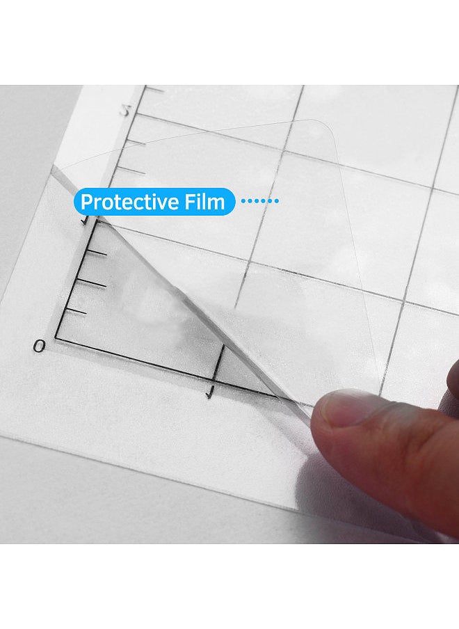 Bisofice - Cutting Machine Special Pad 12 Inch Measuring Grid Replacement Transparent PP Material Adhesive Mat With Clear Film Cover for Silhouette Cameo Plotter Machine 3PCS - Image 1