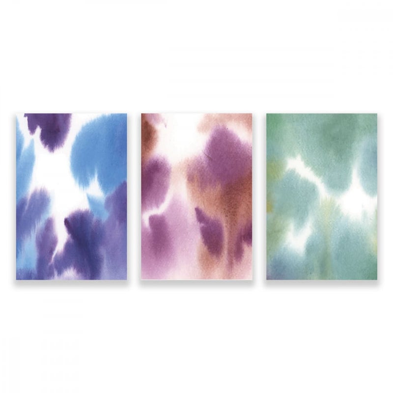 ماركتنا ثلاث لوحات قماشية مودرن بتصميم رسم تجريدي مع برواز مجوف مقاس (90×40) ثلاث قطع - Image 1