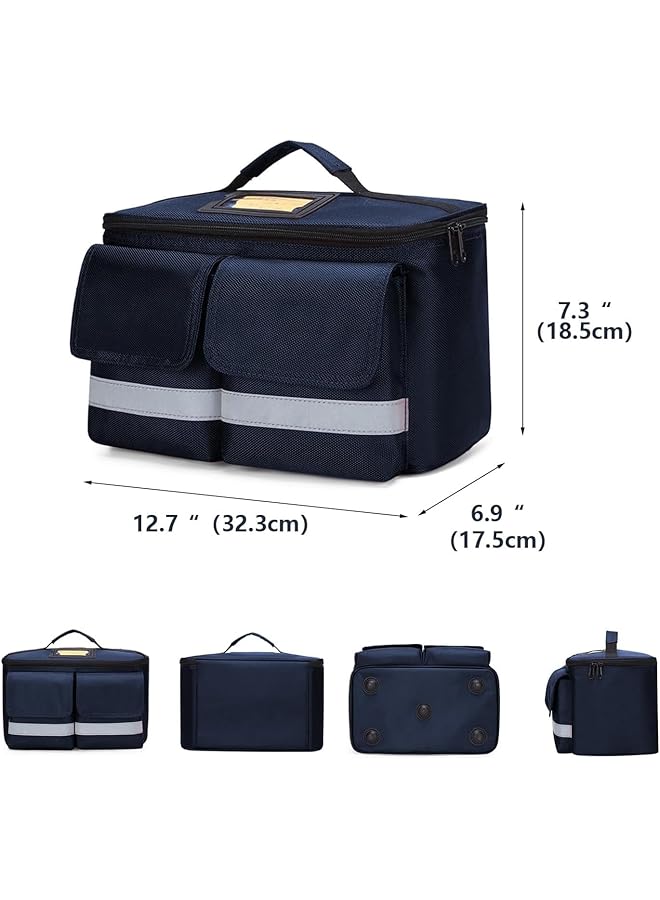 Excefore First Aid Kit Bags Empty Medicine Bags First Aid Bag Portable Gray Medical Medicine Bags for Outdoor Camping Travel Work - Image 4